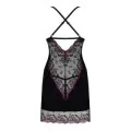 Vanessme Chemise & Tanga Schwarz von Obsessive