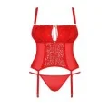 Blossmina Korsett & Tanga Rot von Obsessive