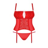 Blossmina Korsett & Tanga Rot von Obsessive | Fesselliebe.de