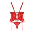 Blossmina Korsett & Tanga Rot von Obsessive