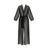 Eco Zinnia Peignoir Schwarz von Passion Eco Collection | Fesselliebe.de