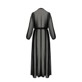 Eco Zinnia Peignoir Schwarz von Passion Eco Collection | Fesselliebe.de