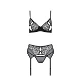 Eco Primula 3er Set mit offenem BH Schwarz von Passion Eco Collection | Fesselliebe.de