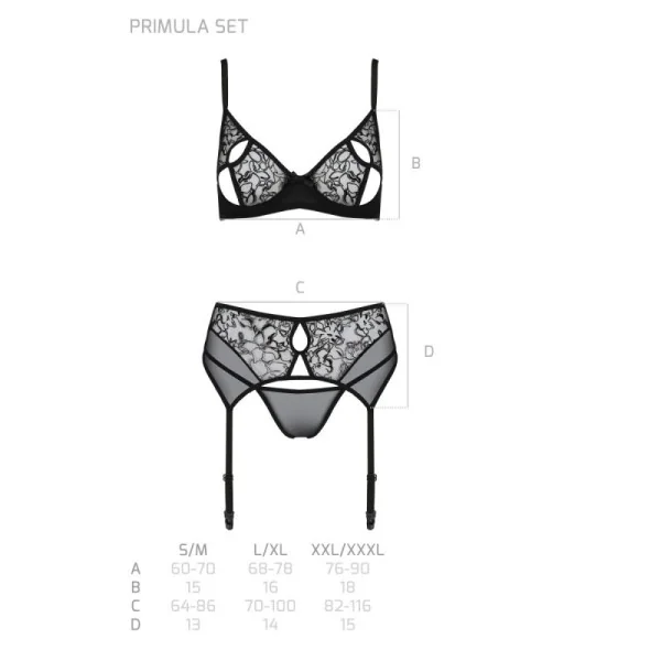 Eco Primula 3er Set mit offenem BH schwarz von Passion Eco Collection kaufen | Fesselliebe