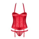 Flameria Korsett & Tanga Rot von Obsessive | Fesselliebe.de