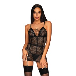 Basitta Chemise & Tanga Schwarz von Obsessive | Fesselliebe.de