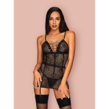 Basitta Chemise & Tanga Schwarz von Obsessive | Fesselliebe.de