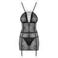 Basitta Chemise & Tanga Schwarz von Obsessive