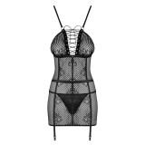Basitta Chemise & Tanga Schwarz von Obsessive | Fesselliebe.de