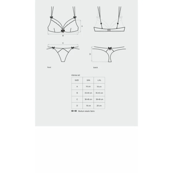 Intensa 2er Set schwarz von Obsessive kaufen | Fesselliebe