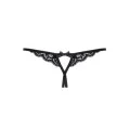 Offener Schritt Tanga Schwarz 831-Thc-1 von Obsessive