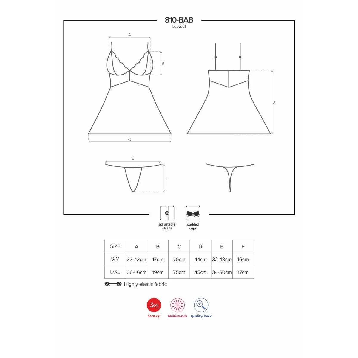 Babydoll & Tanga weiß 810-Bab-2 von Obsessive kaufen | Fesselliebe