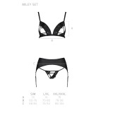 Miley 3er Set mit offenem BH Schwarz von Passion-Exklusiv | Fesselliebe.de