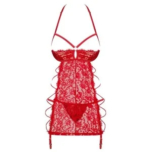 Rotiosa Chemise & Tanga Rot von Obsessive