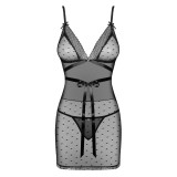 Bowessa Chemise & Tanga Schwarz von Obsessive | Fesselliebe.de