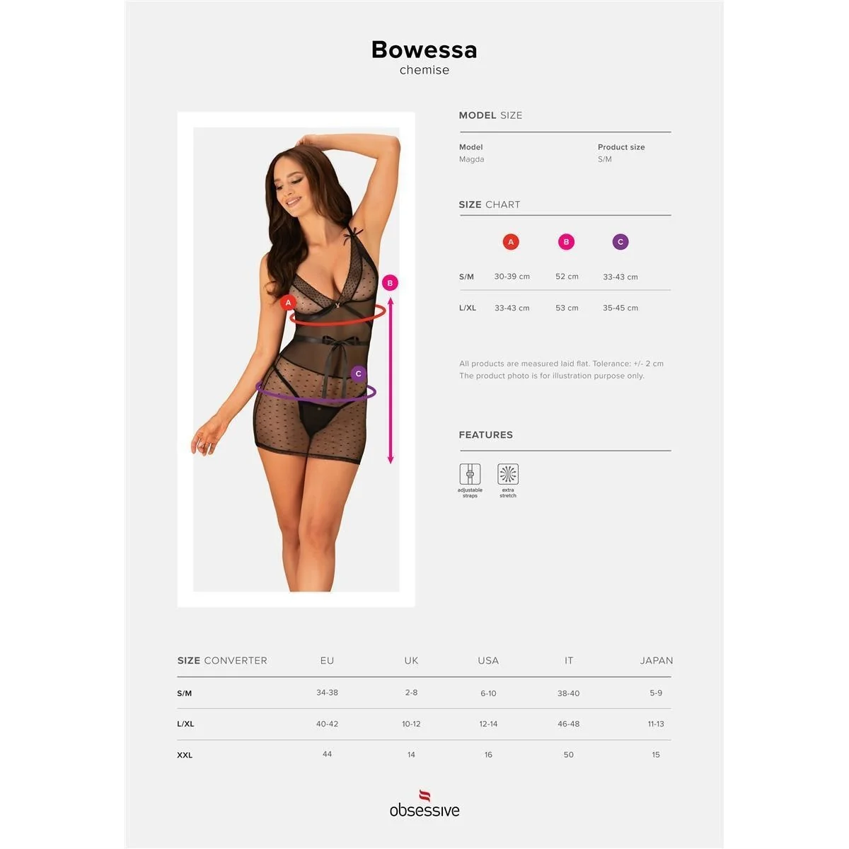 Bowessa Chemise & Tanga schwarz von Obsessive kaufen | Fesselliebe
