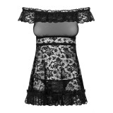 Flores Chemise & Tanga Schwarz von Obsessive | Fesselliebe.de