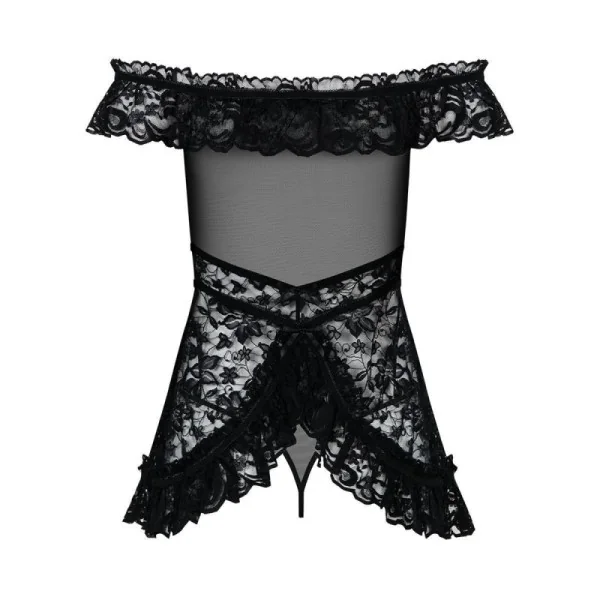 Flores Chemise & Tanga schwarz von Obsessive kaufen | Fesselliebe