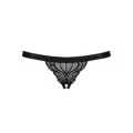 Offener Schritt Tanga Schwarz 828-Thc-1 von Obsessive