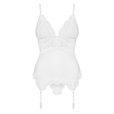 Korsett & Tanga Weiss 810-Cor-2 von Obsessive | Fesselliebe.de