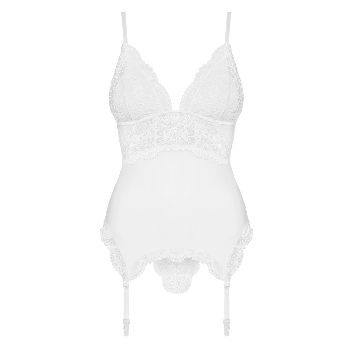 Korsett & Tanga weiß 810-Cor-2 von Obsessive kaufen | Fesselliebe