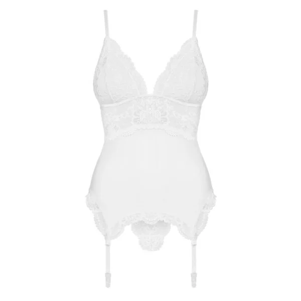 Korsett & Tanga weiß 810-Cor-2 von Obsessive kaufen | Fesselliebe