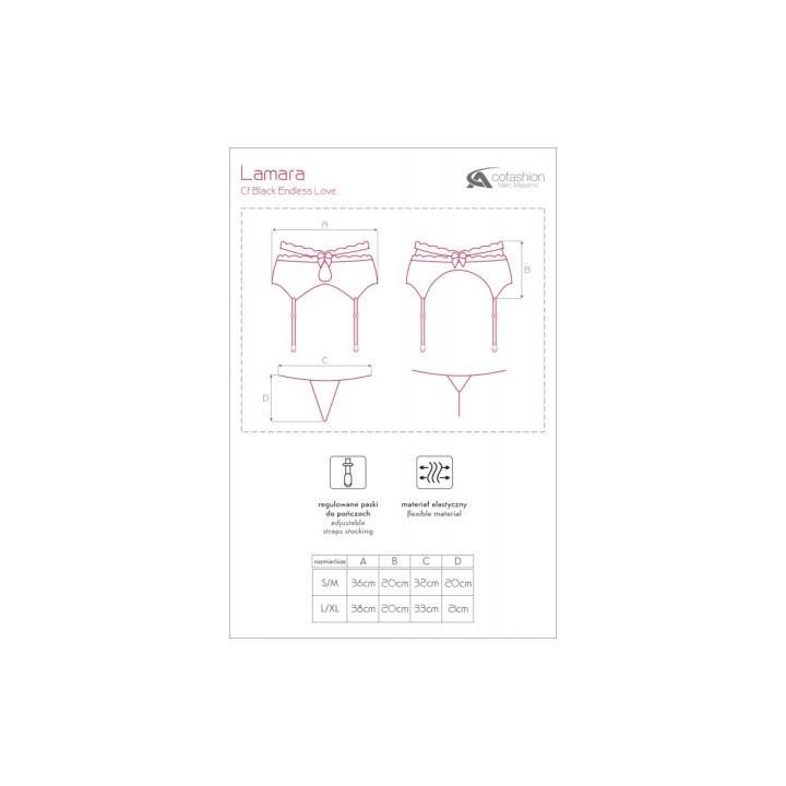 Lamara Strumpfgürtel Schwarz von Cofashion Lingerie | Fesselliebe.de