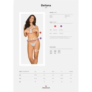 Deilana 2er Set Blau mit Offenen Cups von Obsessive