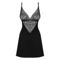 Cecilla Chemise & Tanga Schwarz von Obsessive