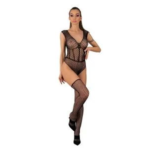 Desdemona Body schwarz mit Strümpfen von LivCo Corsetti Fashion kaufen | Fesselliebe