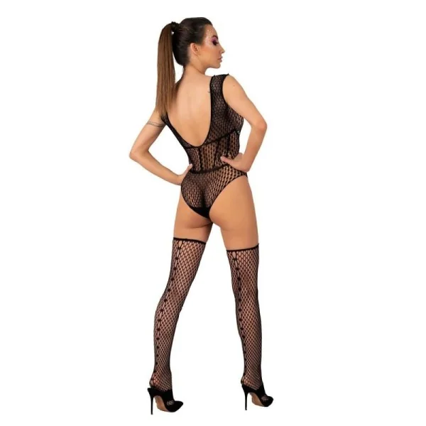 Desdemona Body schwarz mit Strümpfen von LivCo Corsetti Fashion kaufen | Fesselliebe