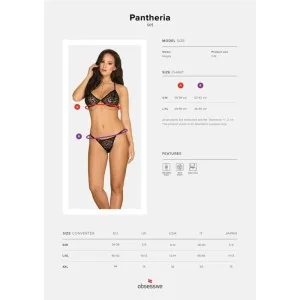Pantheria 2er Set Schwarz von Obsessive