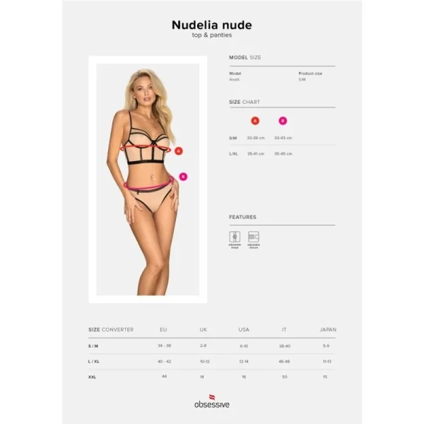 Nudelia Top & Höschen Nude von Obsessive kaufen | Fesselliebe