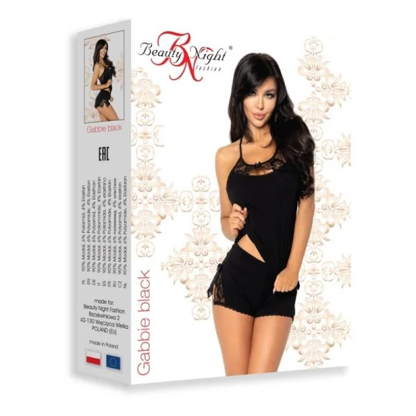 Gabbie Top & Shorts schwarz von Beauty Night Fashion kaufen | Fesselliebe