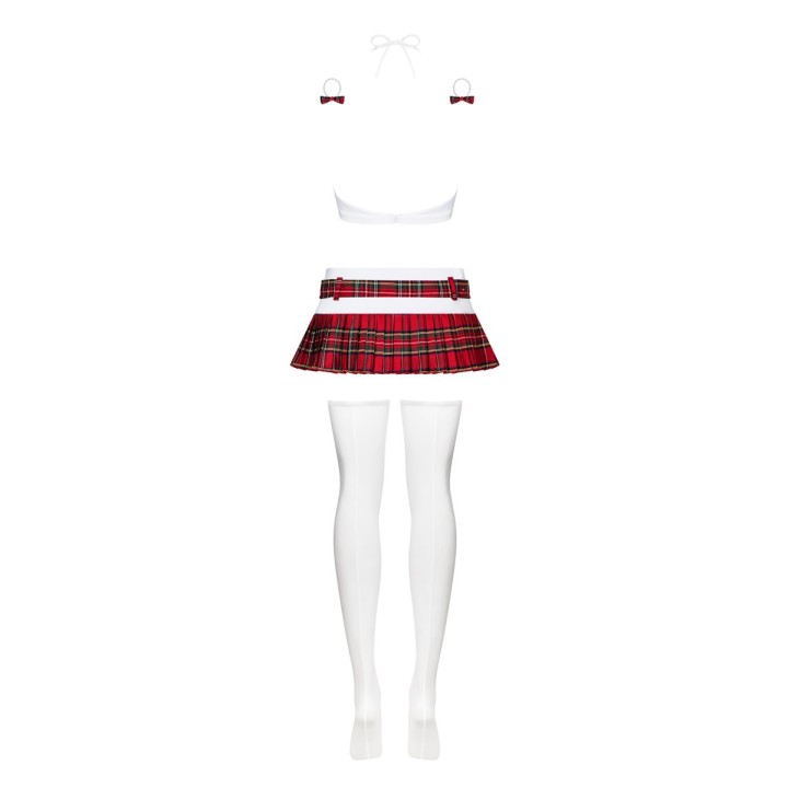 Schooly 5er Kostüm Weiss-Rot von Obsessive | Fesselliebe.de
