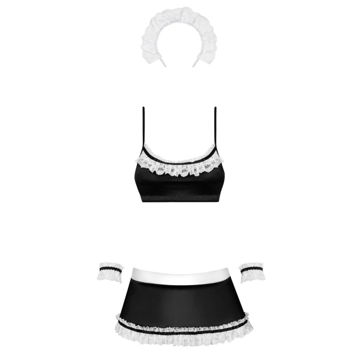 Maid 5er Kostüm Schwarz-Weiss von Obsessive | Fesselliebe.de