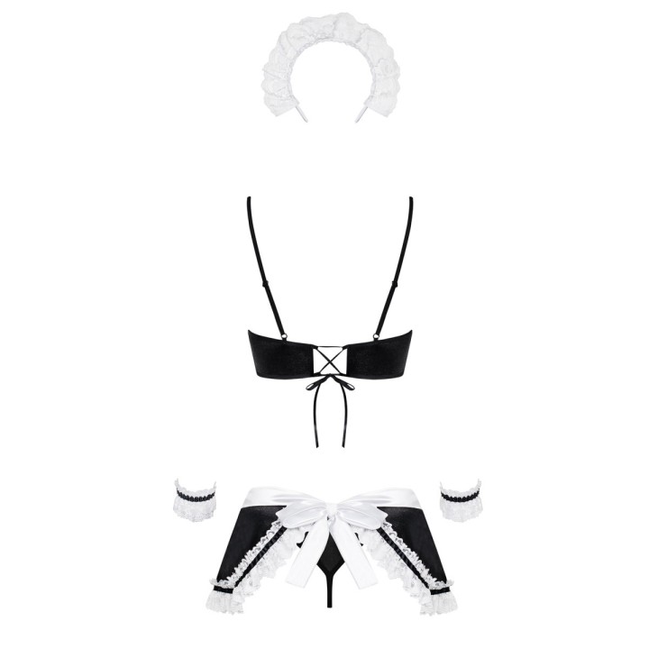 Maid 5er Kostüm Schwarz-Weiss von Obsessive | Fesselliebe.de