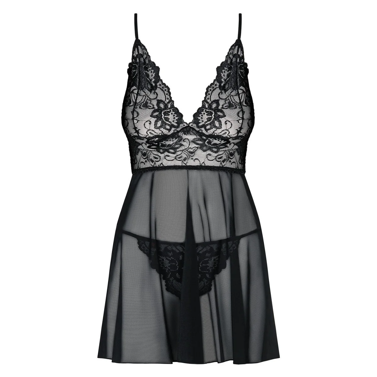 Idillia Babydoll & Tanga schwarz von Obsessive kaufen | Fesselliebe