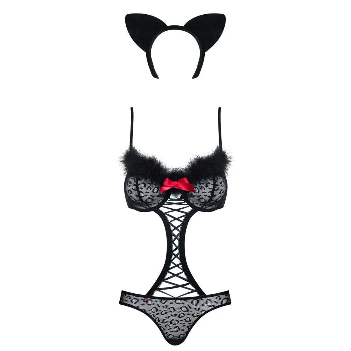 Gepardina 3er Kostüm Schwarz von Obsessive | Fesselliebe.de