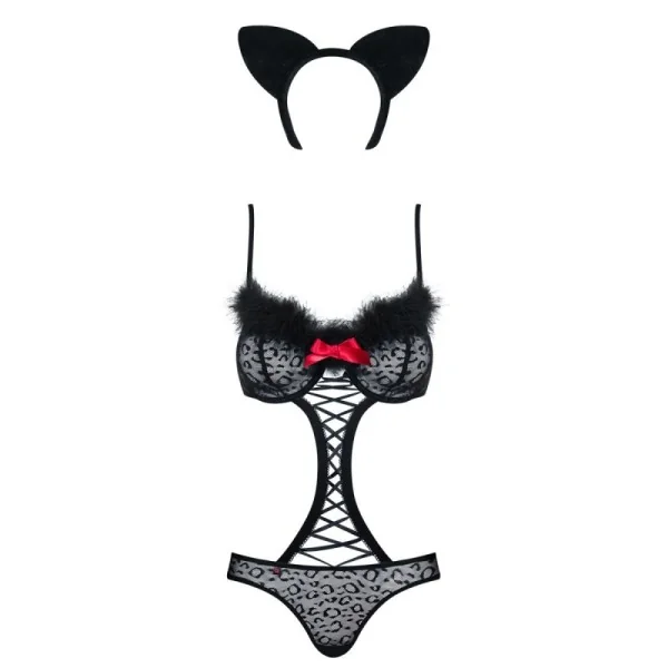Gepardina 3er Kostüm Schwarz von Obsessive | Fesselliebe.de