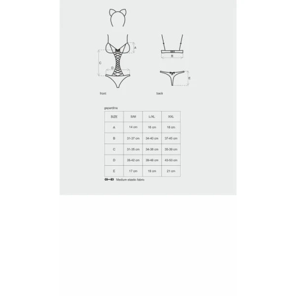 Gepardina 3er Kostüm schwarz von Obsessive kaufen | Fesselliebe