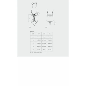 Gepardina 3er Kostüm Schwarz von Obsessive