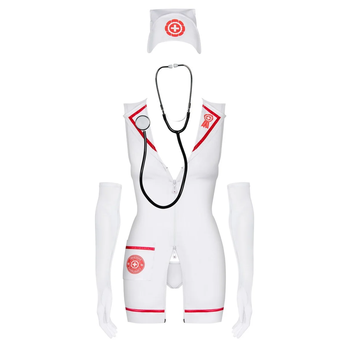 Emergency Kleid + Stethoscoweiß von Obsessive kaufen | Fesselliebe