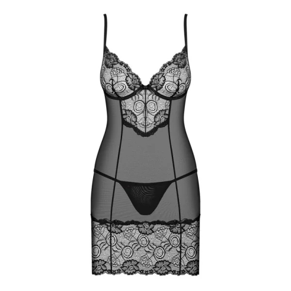 Alluria Chemise & Tanga schwarz von Obsessive kaufen | Fesselliebe