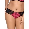 Plus Size Panty Pink-Schwarz V-8463 von Axami Size Plus