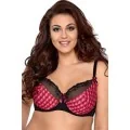 Plus Size BH Pink-Schwarz V-8461 von Axami Size Plus