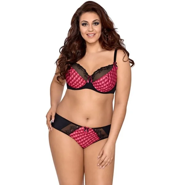 Plus Size BH Pink-schwarz V-8461 von Axami Size Plus kaufen | Fesselliebe