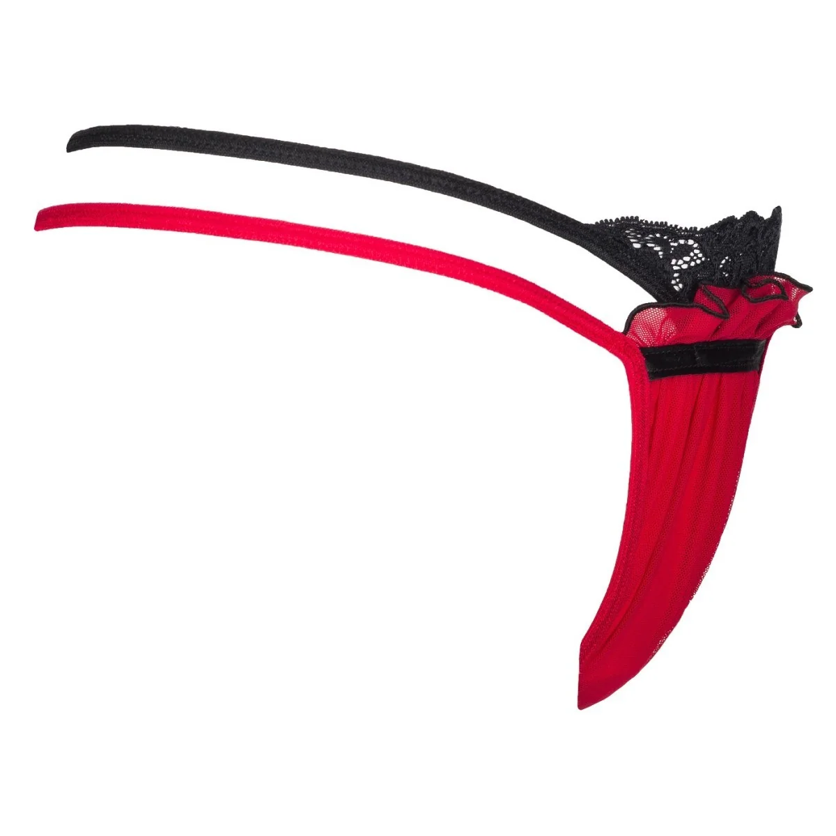 Plus Size String rot-schwarz V-8778 von Axami Size Plus kaufen | Fesselliebe