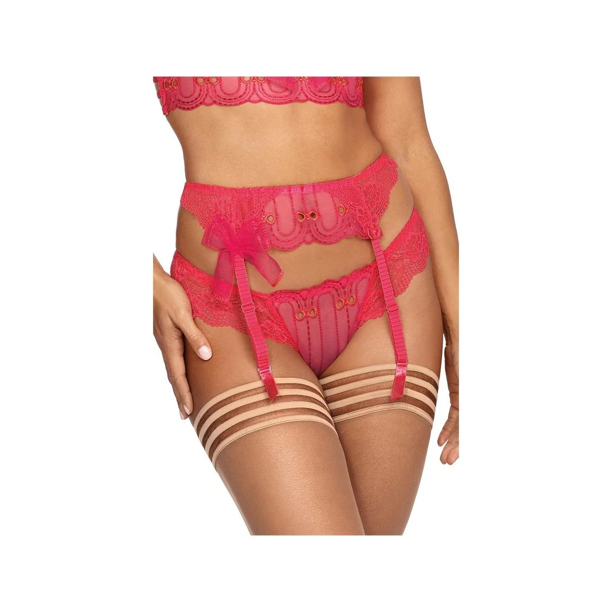 Strumpfgürtel Pink V-9552 von Axami kaufen | Fesselliebe