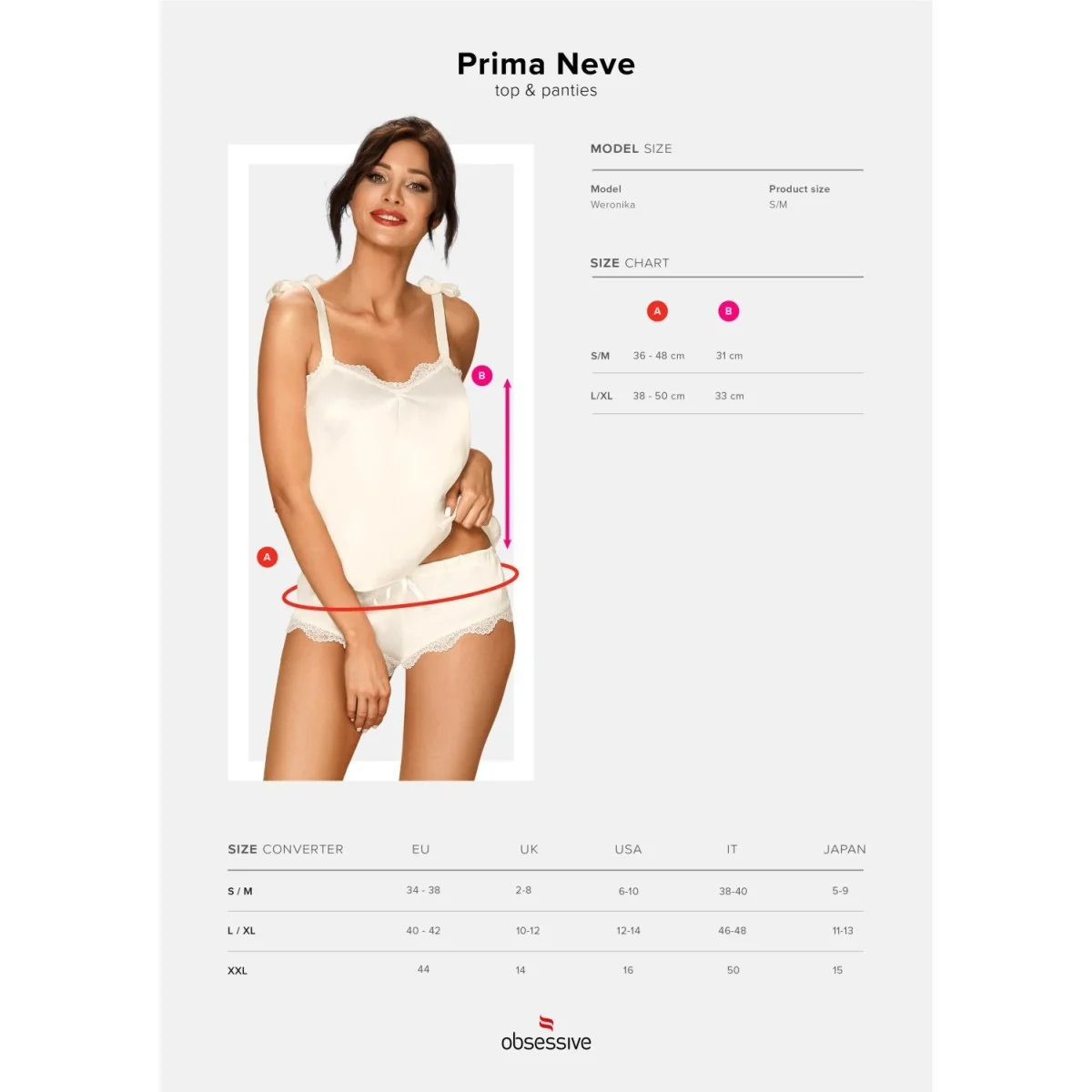 Prima Neve Top & Panty weiß von Obsessive kaufen | Fesselliebe